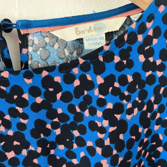 🎈Host Pick🎈EUC Boden tea dress 2P retro print waistband knee length 1/2 sleeve - Picture 4 of 15